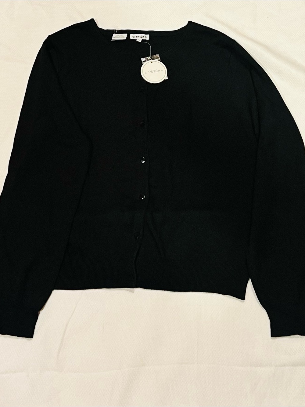 NWT Twiga Black Button-Front Women's Cardigan Sweater, Size M